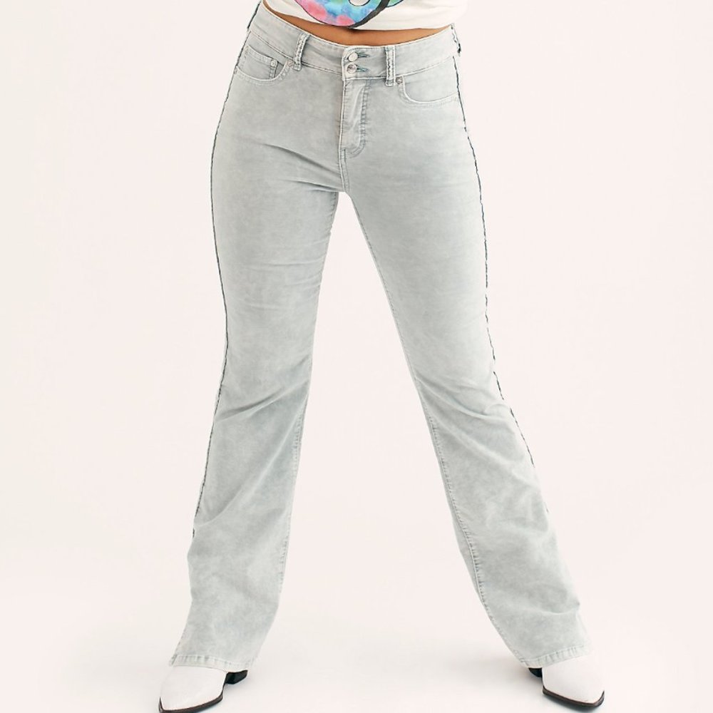 Free People We The Free CRVY Foxy Lady Velvet Bootcut Pants